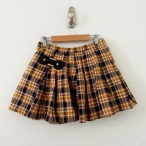 LF STORES PLAID CHECKERED SKORT